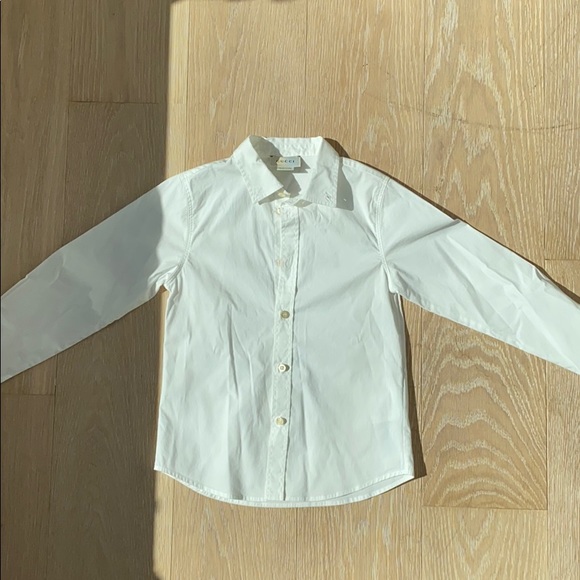 gucci white button down shirt